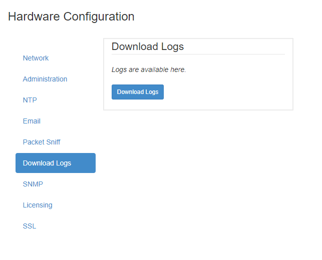 Download logs overview