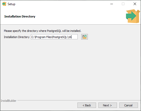 Choosing an install directory